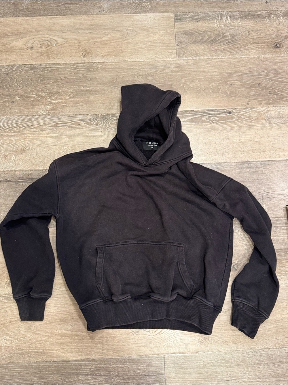 Hours Black Men's Pullover Hoodie - Classic Comfort